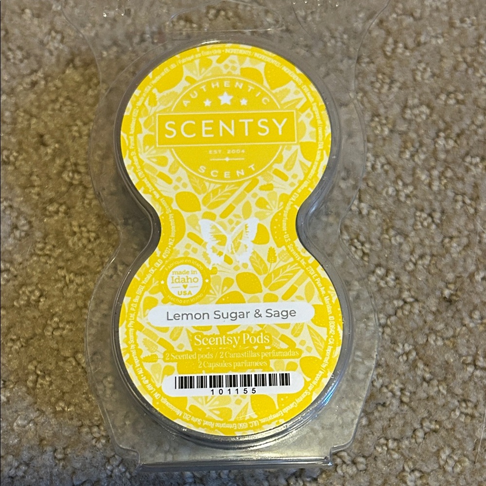 Scentsy Yellow Lemon Sugar & Sage Pods